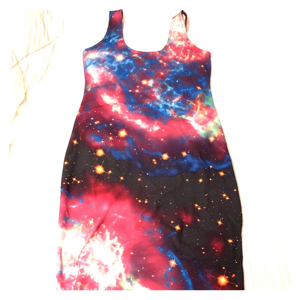 Blackmilk XL Galaxy Supernova Midi Pencil Dress